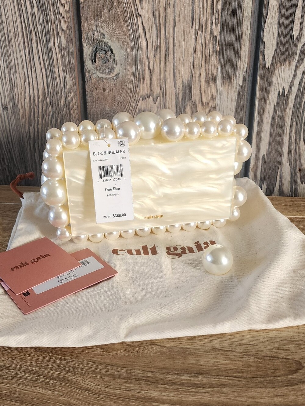NWT Cult Gaia Eos Bauble Acrylic Box Clutch (NEEDS FIX)